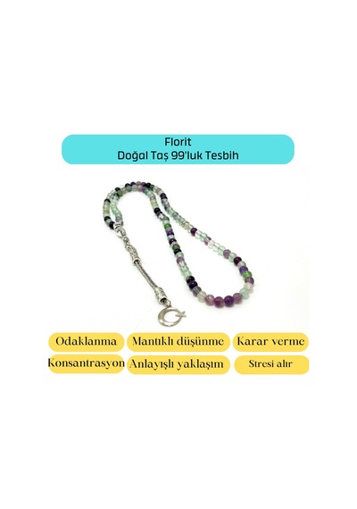 Yıldız Doğal Taş Florit 6mm 99luk Doğal Taş Tesbih