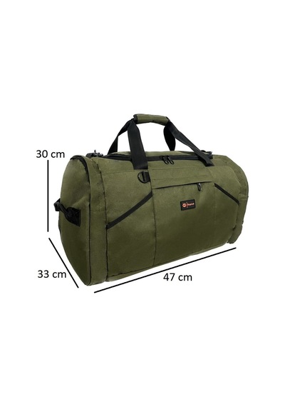 Bagslab Haki Renk Su Geçirmez Kumaş Seyahat Çantası 1053