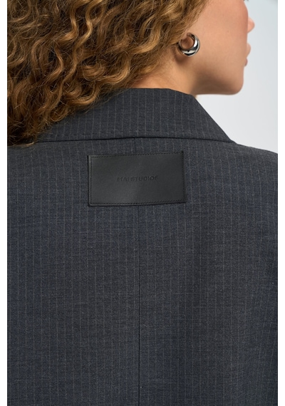 Mai Studios Co. Jessical Çizgili Antrasit Blazer Antrasit