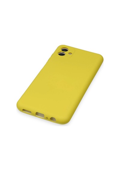 Samsung Uyumlu Galaxy A04 Kılıf Nano İçi Kadife Silikon Sarı,