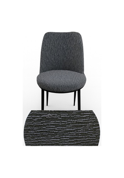Jakarlı, Çubuk Desen Oval Sandalye Kılıfı, Lastikli, Esnek, Yıkanabilir Sandalye Örtüsü Antrasit - 797597009 Antrasit