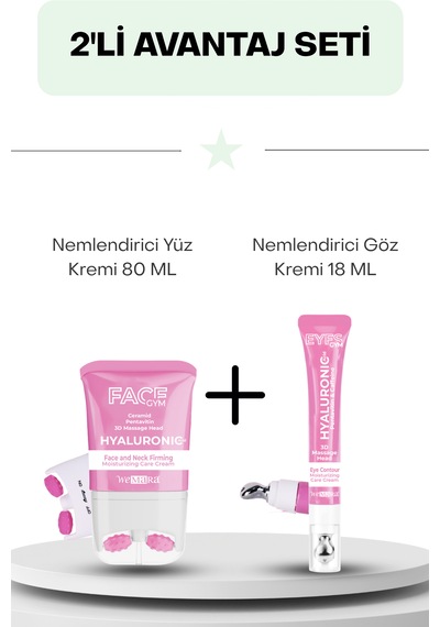 Hyaluronic Acid & Moisturizing Face Gym 80 Ml & Hyaluronic Acid & Moisturizing Eyes Gym 18 Ml
