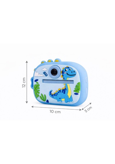 Cmr95 Çocuk Dijital Mini Kamera 1080p Hd 2.0 İnç Ekran Fotorğraf Video Oyun Müzik Usb Şarj Termal Resim Kağıt Baskılı Yazıcı Kamera Video Makinesi Print Kamera Mavi