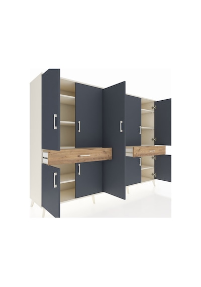 Hyperion Dolap 12 Raflı 2 Çekmeceli 8 Kapaklı 220x44x163 Aytaşı-a Aytaşı-antrasit/çam Hyperion Dolap 12 Raflı 2 Çekmeceli 8 Kapaklı 220x44x163 Aytaşı-a Aytaşı-antrasit/çam