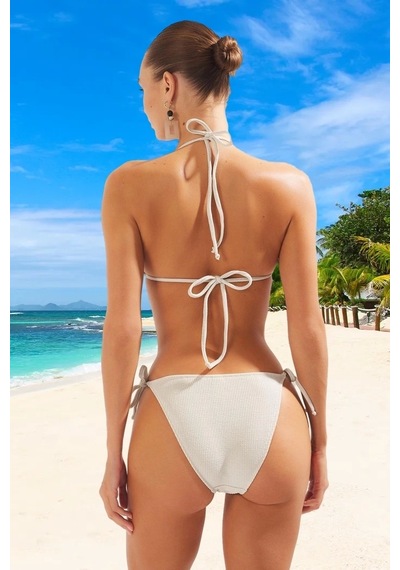 Ersefa Tasarım Bikini Takımı Uv Korumalı Klora Dayanıklı Su Sporları İçi Bej
