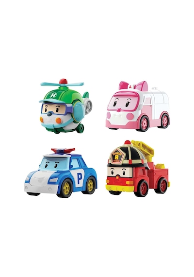 Polı Mrt-760 Robocar Poli Mini Kasabanın Kurtarma Araçları 4lü Set Standart
