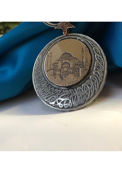 Vog Ay Yıldız Kelime-i Tevhid V Ayasofya Camii 925 Gümüş Sevgiliye Eşe Hediye Kolye