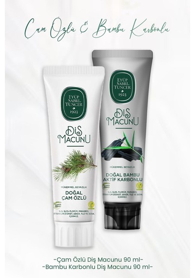 Eyüp Sabri Tuncer Bambu Karbonlu + Çam Özlü Diş Macunu 2 x 90 ML