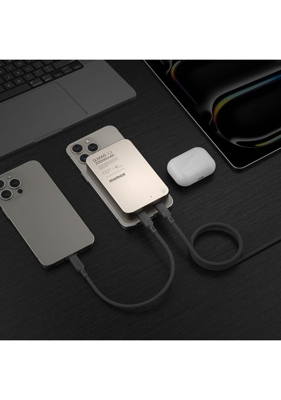 Momax IP133E Q.Mag X2 35W 20000 mAh Wireless Powerbank Titanium