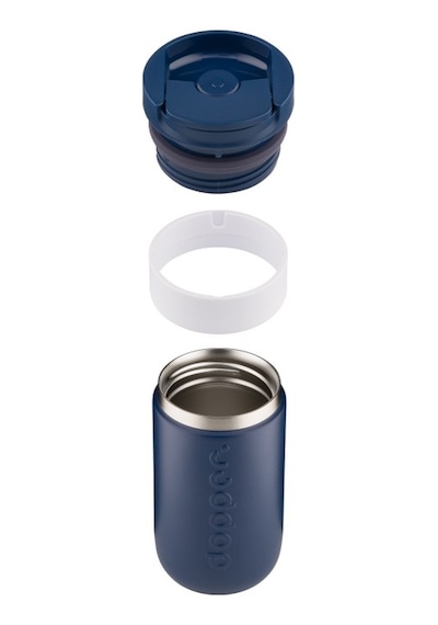 Dopper Travel Mug Yalıtımlı Termos Bardak 300 Ml - Dalga Mavisi Lacivert / Beyaz