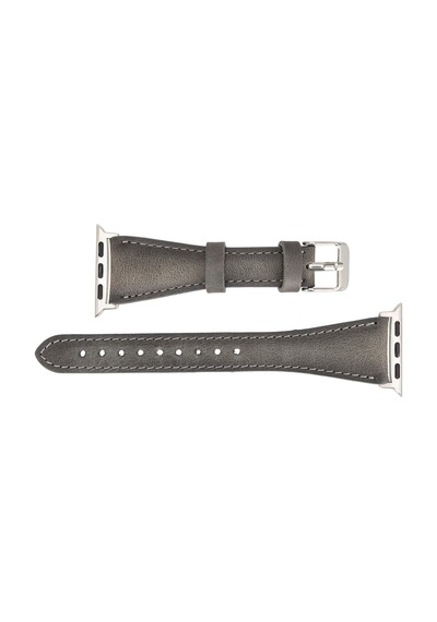 Bloomband Signature Stone Gray Leather Apple Uyumlu Watch Band - 44/45/46/49mm