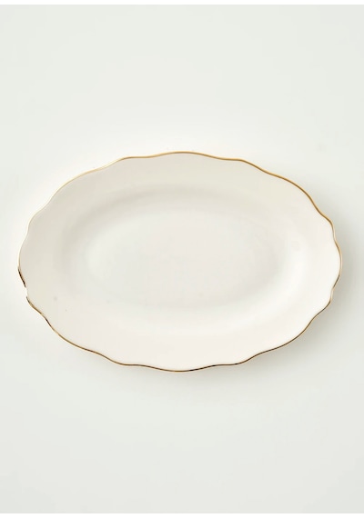 Bella Maison Victoria Porselen Sunum Tabağı Gold 30 Cm Gold