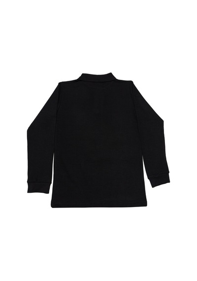 Angelos Girls Kız Çocuk Okul Tarz Pamuk T-shirt -5-17 Yaş Ag005 Siyah