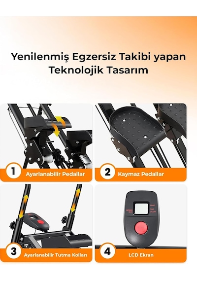 Robo Katlanabilir Dikey Tırmanma Egzersiz Aleti Yeni Versiyon Siyah Çok Renkli