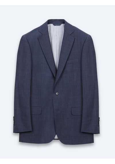Kip Gri Mikro Modern Fit Yün Karışımlı Ceket