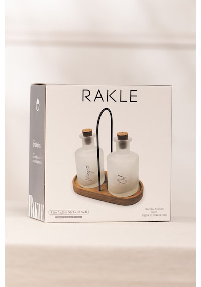 Rakle Vigo Bambu Stantlı 2'li Yağlık-sirkelik Seti 200 Cc Renkli