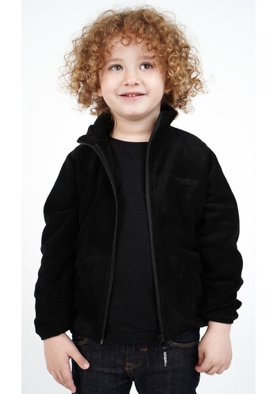 Dublino Kids Çocuk Polar Dik Yaka Fermuarlı Sweatshirt Hırka Siyah