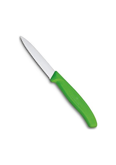 6.7636.l114 Swissclassic 8cm Tırtıklı Soyma Bıçağı, Yeşil Sku: Zeusb0052c20sg 001 Siyah