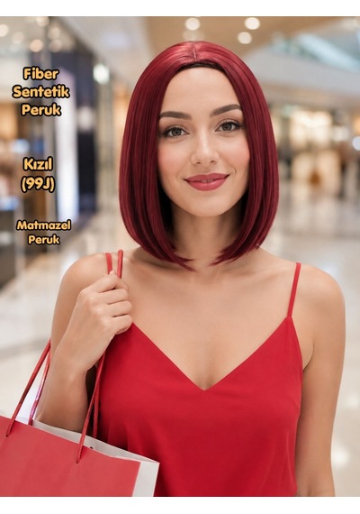 Kısa Sentetik Peruk Kızıl