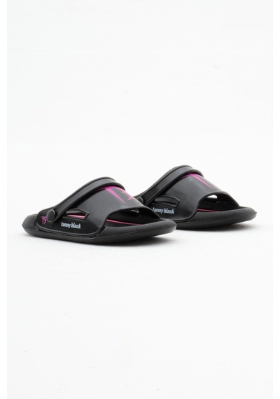 Tonny Black Poıli Taban Logolu Çocuk Unisex Siyah Terlik Tbacr896 Siyah