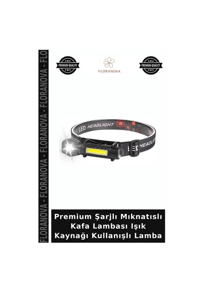 Premium Şarjlı Mıknatıslı Kafa Lambası Işık Kaynağı Kullanışlı Lamba Çok Renkli