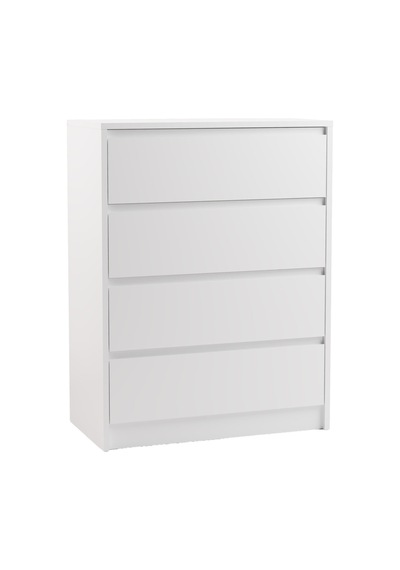 Nolm 4 Çekmeceli Şifonyer G:76 D:40 Y:100 Cm / Beyaz