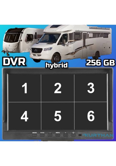 6 Kanallı Hybrid Dvr Monitör Kamerasız 256 Gb - 12 24 Volt