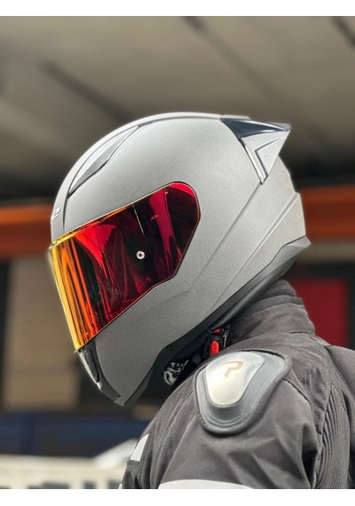 Ls2 Rapıd 2 Mat Concrete Kask Şeffaf Vizör + Spoiler Mat Concrete