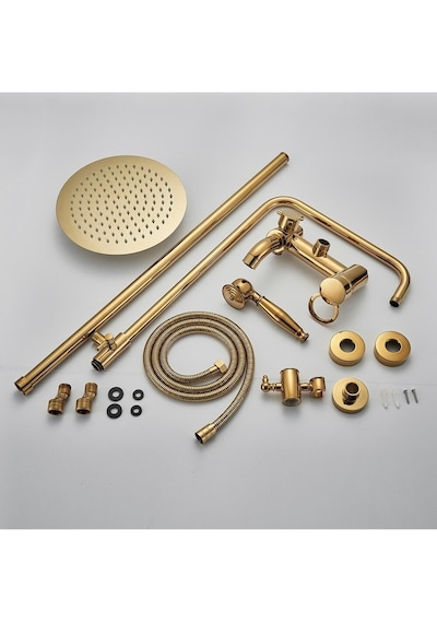 Banyo Bataryası Duş Seti Gold Altın Dore Özel Seri Yeni Model