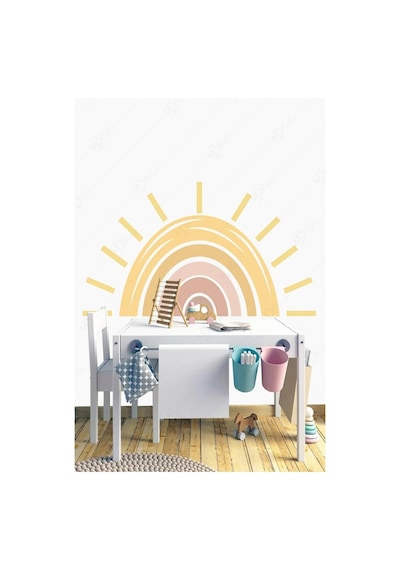 MSticker Büyük Güneş Gökkuşağı Çocuk Bebek Odası Sticker