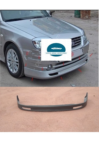 Hyundai Accent Admire Ön Tampon Eki 2 Boyasız Ham Siyah Fiberclass
