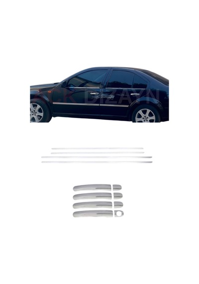 Volkswagen Bora Krom Cam Çıtası + Krom Kapı Kol 2'li Set A+