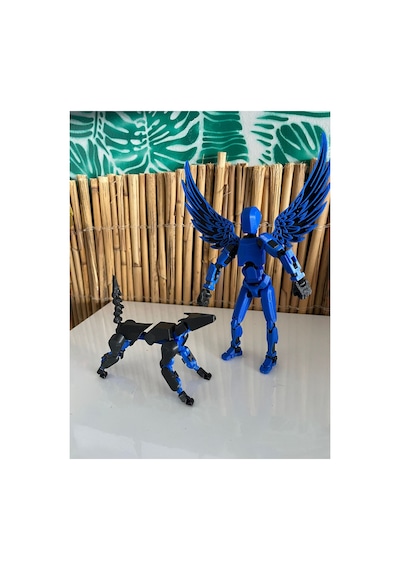 Kanatlı Dummy 13 Robot Ve Dummy K9 Köpeği Hareketli Figür Seti
