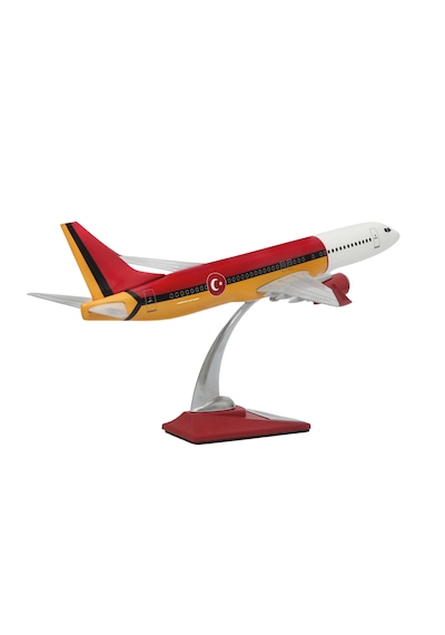 Zekupp Boeing 737-800 1/100 Ölçek Sarı Kırmızı Klasik Maket Uçak