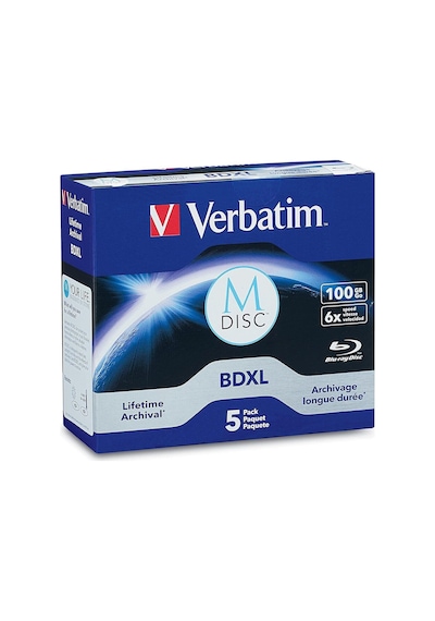 Verbatim 98913 M-disc Bd-r Xl 100gb/1-4x, Jewelcase 5 Disk , Mavi