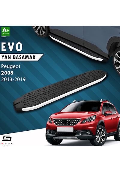 S-dizayn Peugeot 2008 Evo Aluminyum Yan Basamak 173 Cm 2013-2019