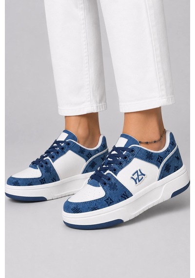 Ht Hotin Prometheus Kadın Günlük Rahat Bağcıklı Sneaker Spor Ayakkabı - Mavi