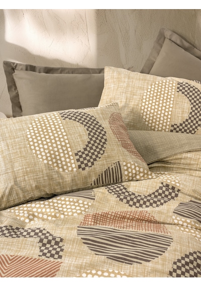 Cotton Box Toprak Çift Kişilik Nevresim Takımı Moona Kahve Kahve