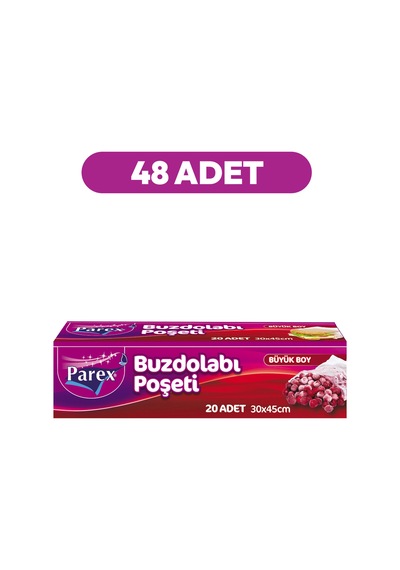 20'li Buzdolabı Poşeti Büyük Boy 30 X 45 Cm 48'li Paket