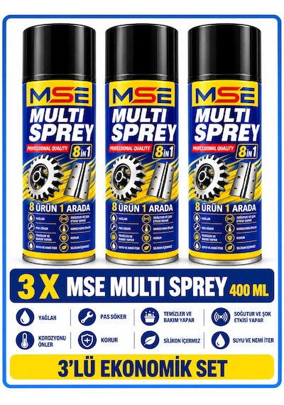 Mse Pro Multi Sprey 400 Ml X 3 Adet