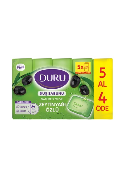Duru Nature's Olive Zeytinyağı Özlü Duş Sabunu 5 X 150 G - 7 Adet Tarı Diğer