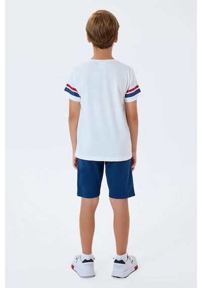 U.S. Polo Assn. U.s. Polo Assn Erkek Çocuk 2 Li Bermuda T-şhirt Takım Beyaz-2299 Beyaz