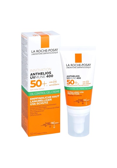 La Roche-posay Innovation Anthelios Uv Mune 400 50+ Oil Control Gel Creme Ultra Long Uva Protection Sans Parfum 50 Ml