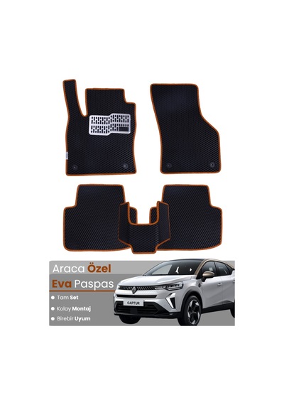Renault Captur 2 2020-2023 Uyumlu Eva Paspas Tam Set Araca Özel,oto Paspas 329