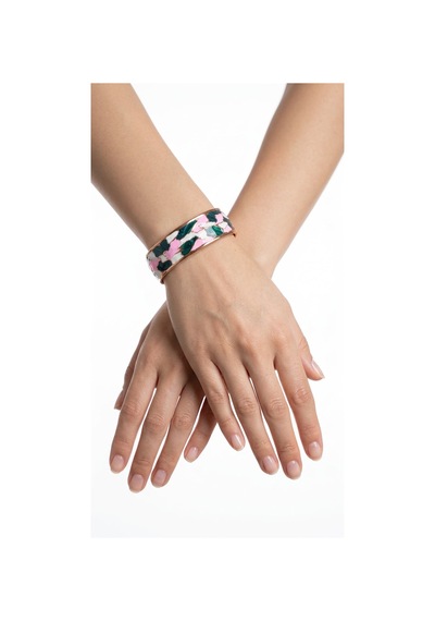 Enamel Bileklik- Green-pink Sarı