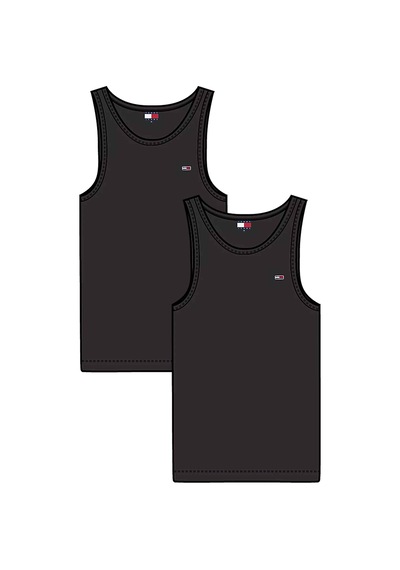 Tommy Hilfiger Erkek Marka Logolu Günlük Kullanıma Uygun Lacivert-beyaz T-shirt Dm0dm20769 0xn