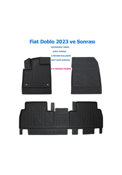 Fiat Doblo 2023 Ve Sonrası 4d Premium Havuzlu Paspas