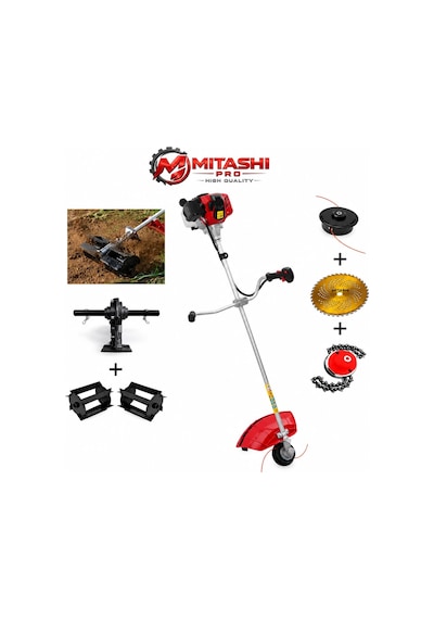Mitashi Pro Mts52 Benzinli Yan Tırpan 52cc-2hp Palet Çapalama Makinesi