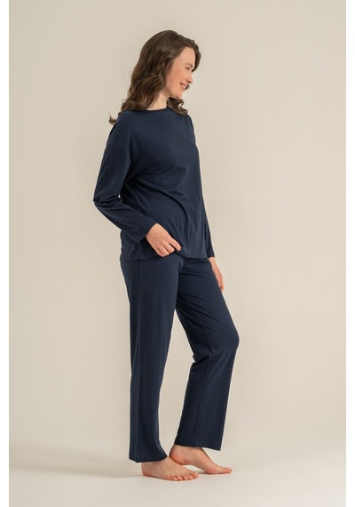 Pierre Cardin Kadın Lacivert Uzun Kol Pijama Takım Pc9304-s-v2 Pc9304-s-v2