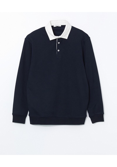 Lcw Vision Lacivert Polo Yaka Uzun Kollu Erkek Sweatshirt